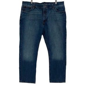 Nautica Jeans Co Crafted Mens Whisker Classic Fit‎ Straight Jeans Blue 40x32